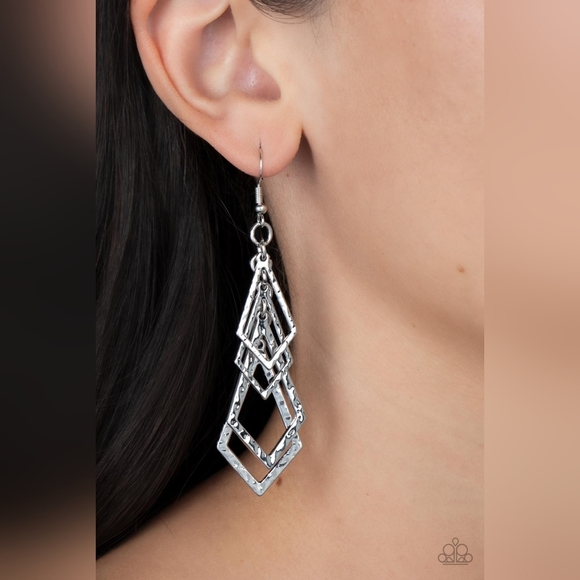 TOTALLY Terra-ific Earrings Silver - Picture 2 of 4
